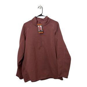 Storm Pack Ladies' Cozy Sweater Fleece Quarter Zip Comfort fit -Pink Size XXL